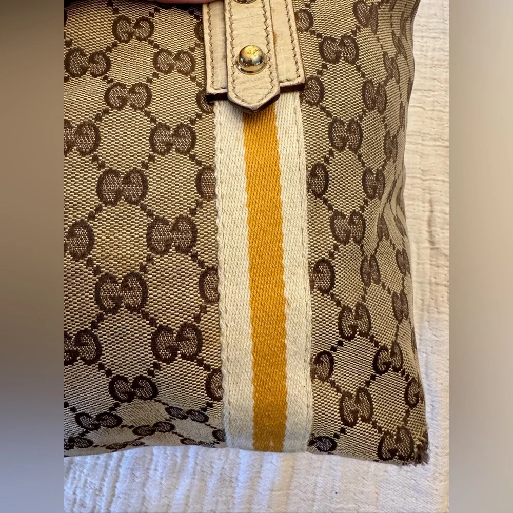 Gucci Signature Monogram Canvas Shoulder Tote- Fixer Bag (Heavy damage) - Picture 9 of 16
